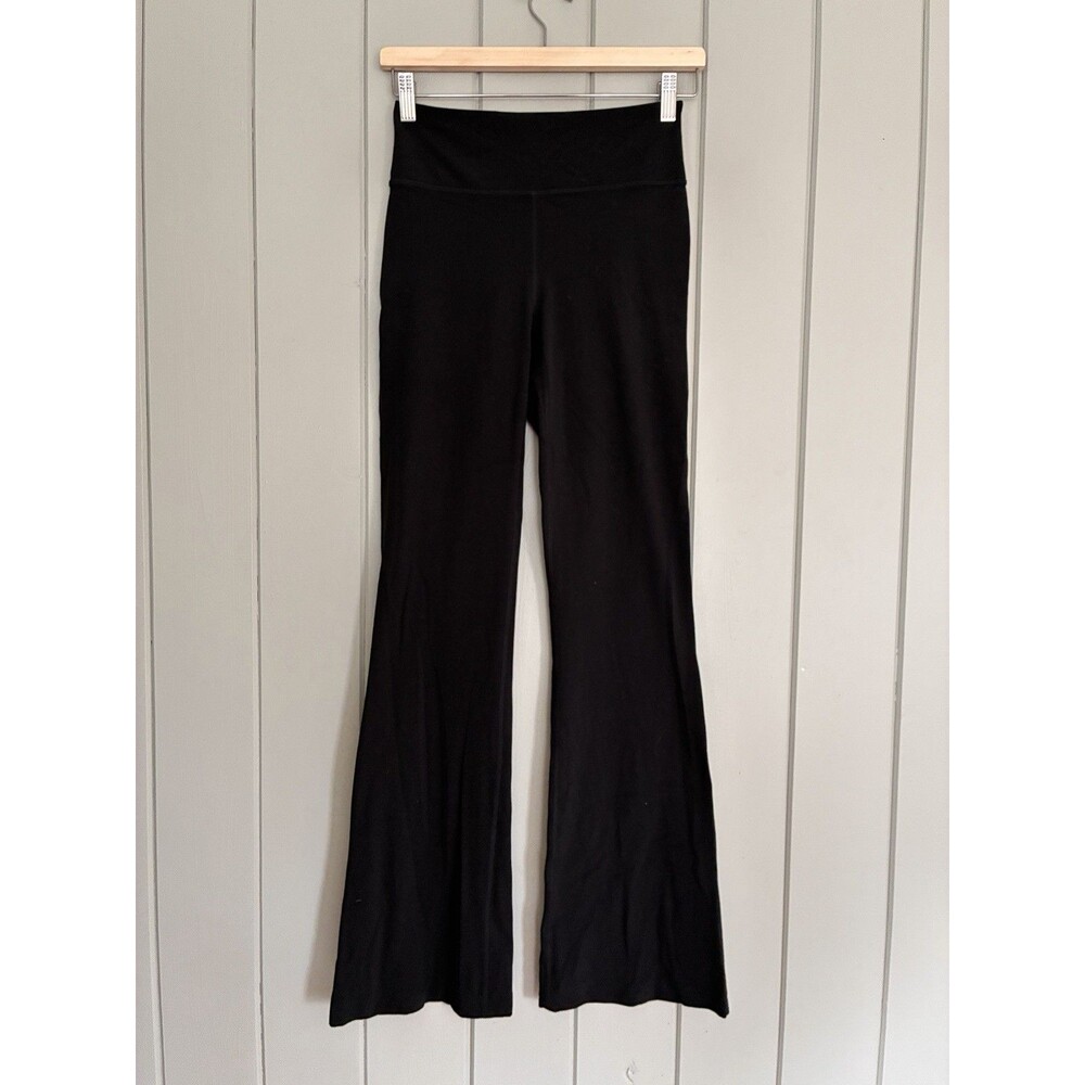 Lululemon Groove Pants Size 6 Black High Rise Flare Leggings Nulu